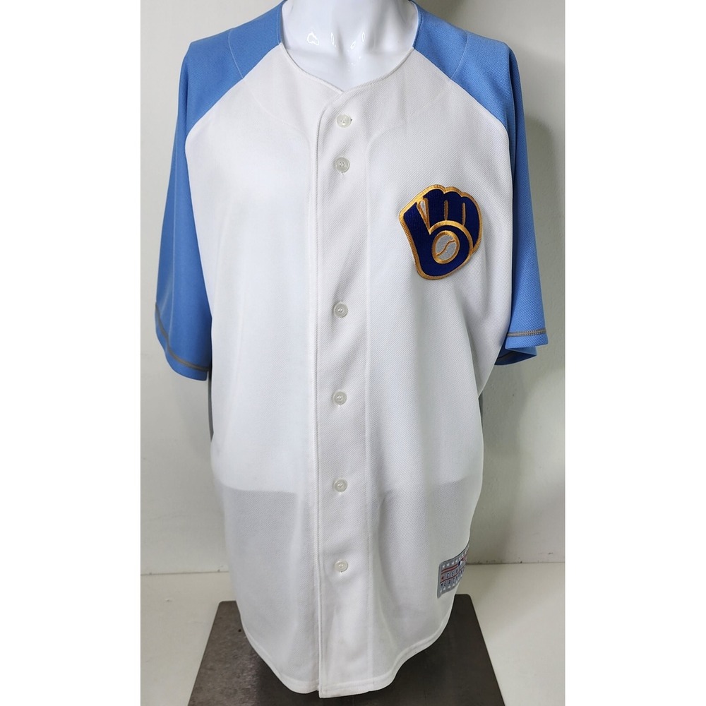 Ryan Braun 8 Mens XL Milwaukee Brewers Jersey White MLB Genuine Merchandise